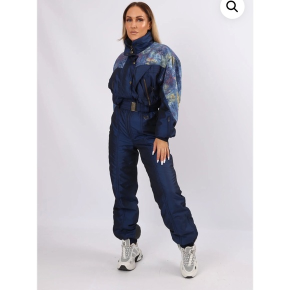 Descente Vintage 90’s Printed Ski Suit Size 8 - Picture 1 of 15